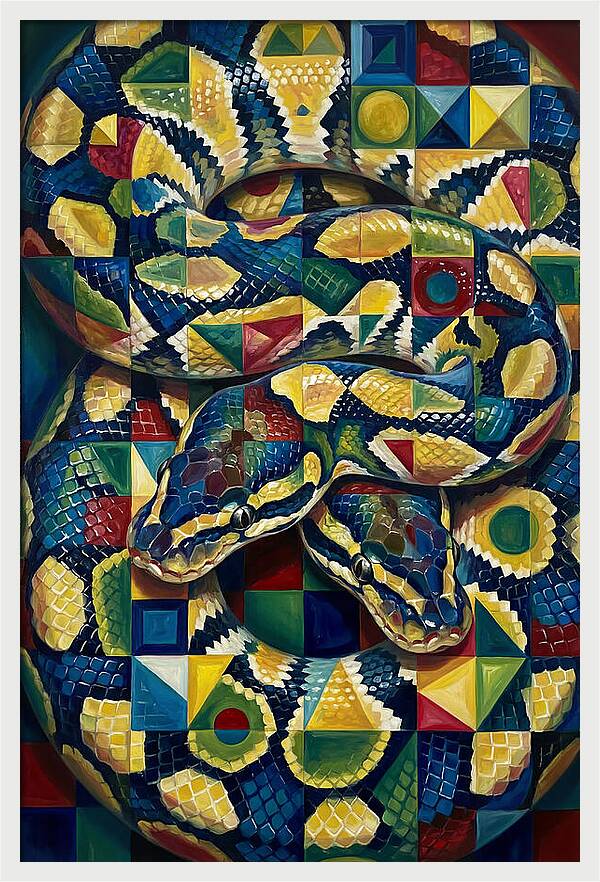 Ball Python In Vibrant Patterns