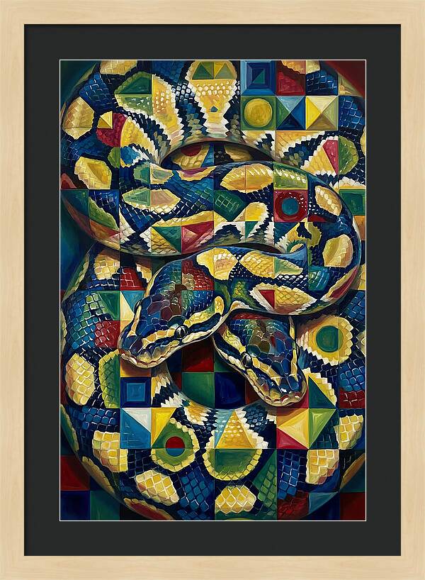 Ball Python In Vibrant Patterns