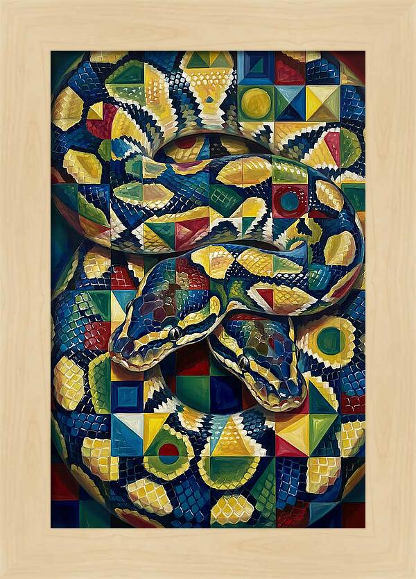 Ball Python In Vibrant Patterns