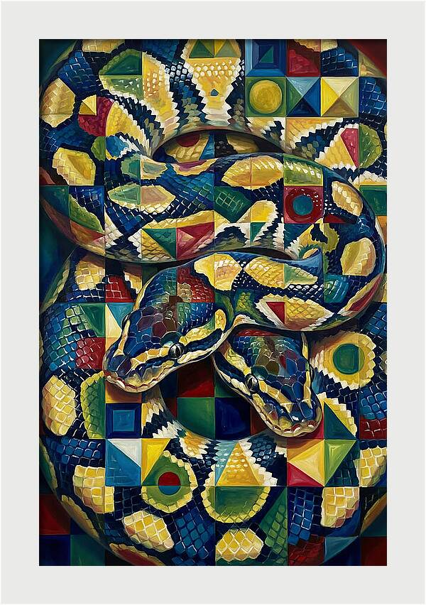 Ball Python In Vibrant Patterns