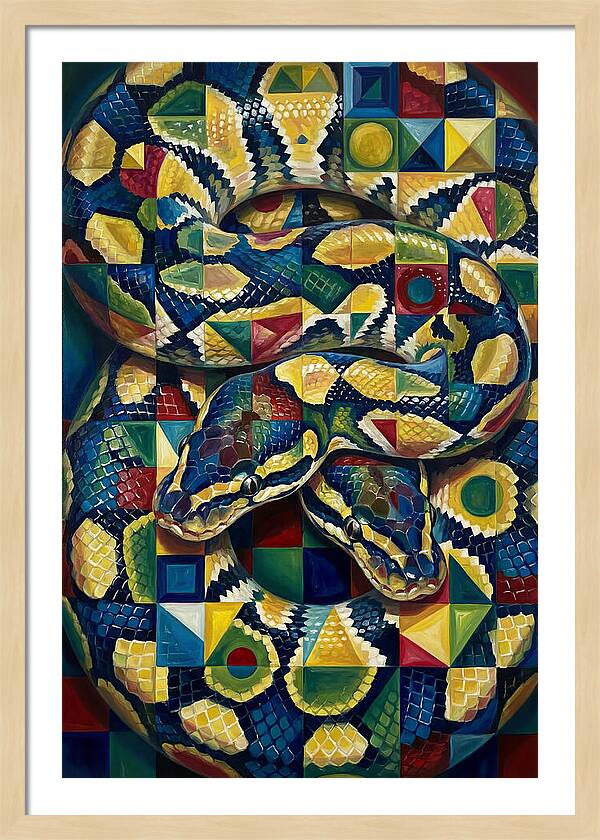 Ball Python In Vibrant Patterns
