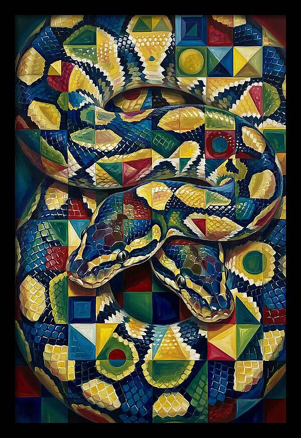 Ball Python In Vibrant Patterns