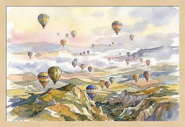 Balloon Dreams Over Landscape