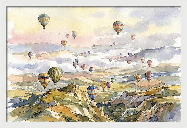 Balloon Dreams Over Landscape