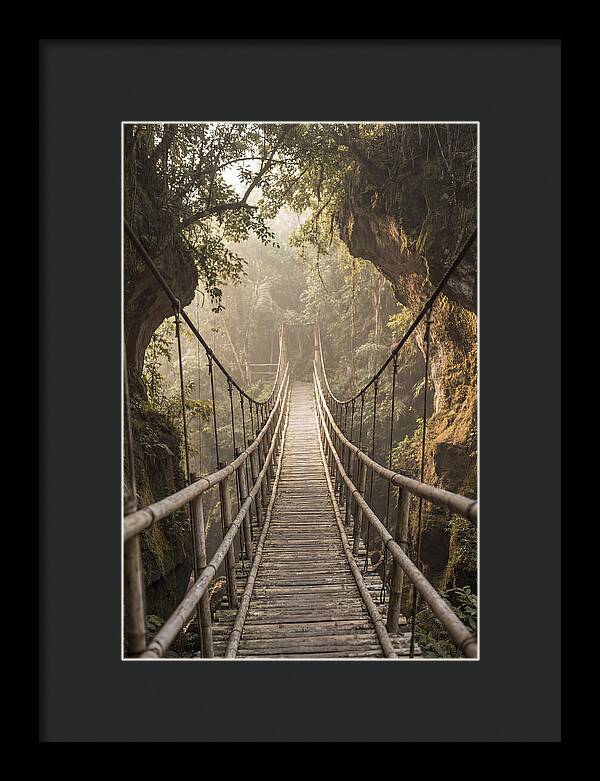 Bamboo Bridge Over Tropical Gorge