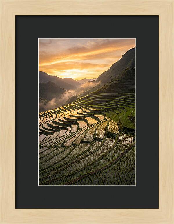 Banaue Rice Terraces At Golden Hour