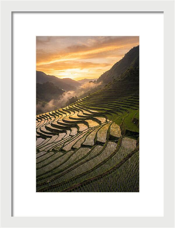 Banaue Rice Terraces At Golden Hour