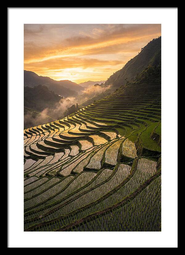 Banaue Rice Terraces At Golden Hour