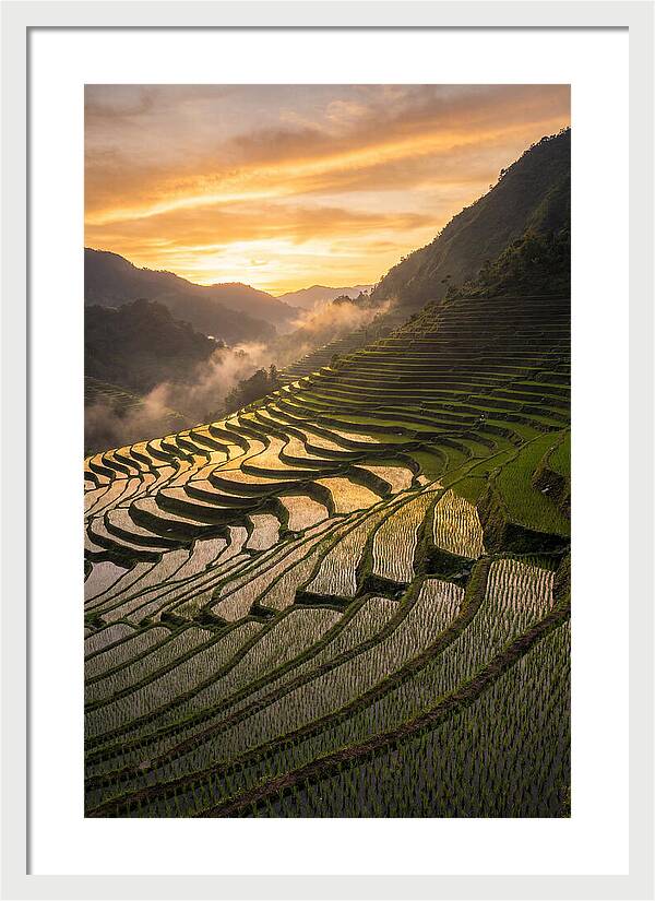 Banaue Rice Terraces At Golden Hour