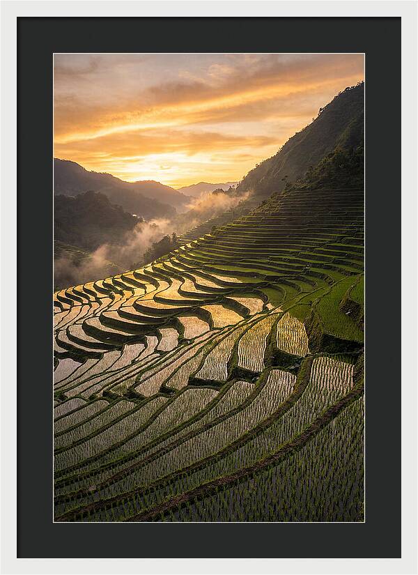 Banaue Rice Terraces At Golden Hour