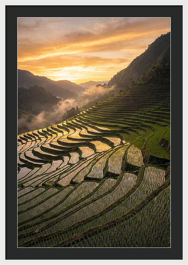 Banaue Rice Terraces At Golden Hour