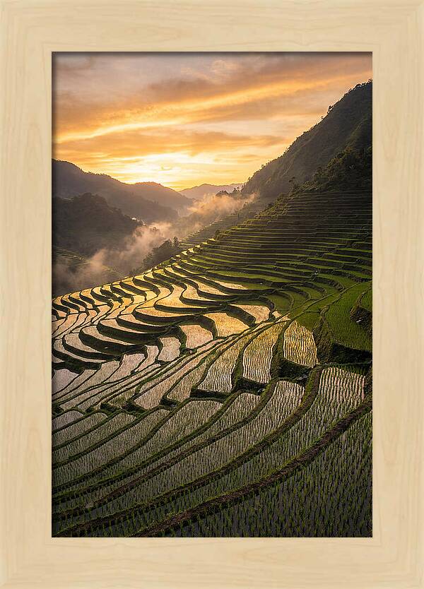 Banaue Rice Terraces At Golden Hour