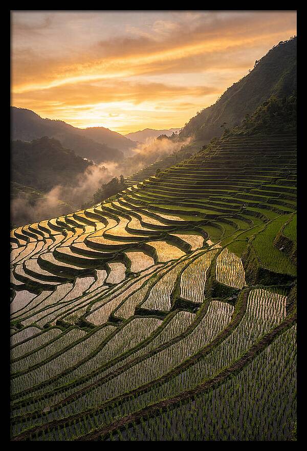 Banaue Rice Terraces At Golden Hour