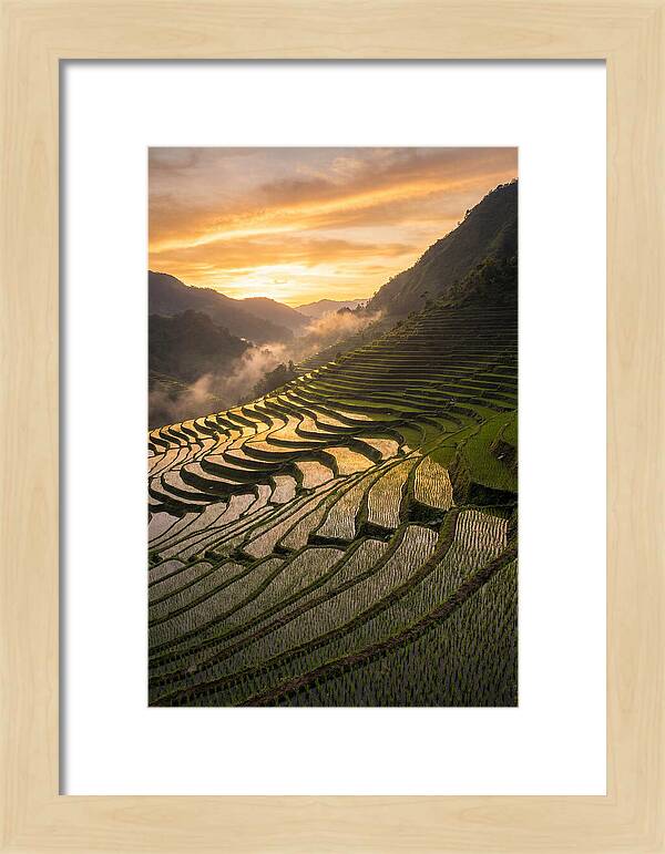 Banaue Rice Terraces At Golden Hour