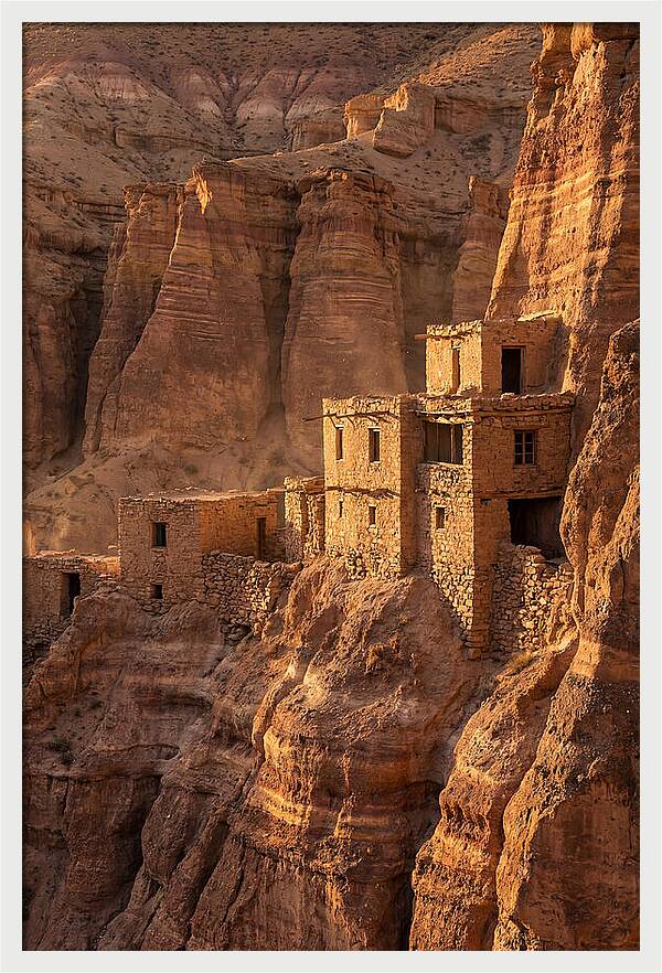 Bandelier Cliff Dwellings At Sunset