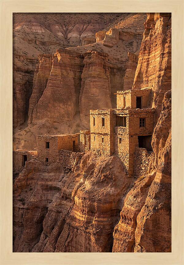 Bandelier Cliff Dwellings At Sunset