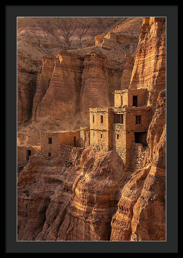 Bandelier Cliff Dwellings At Sunset