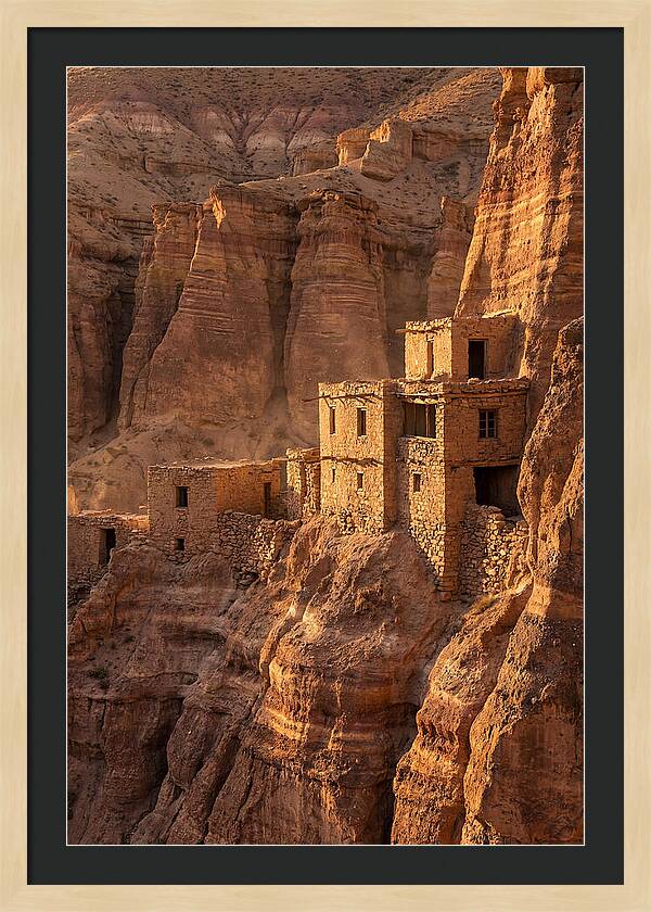 Bandelier Cliff Dwellings At Sunset