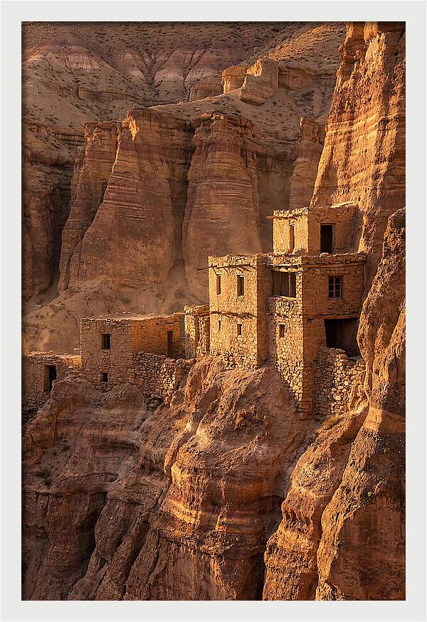 Bandelier Cliff Dwellings At Sunset