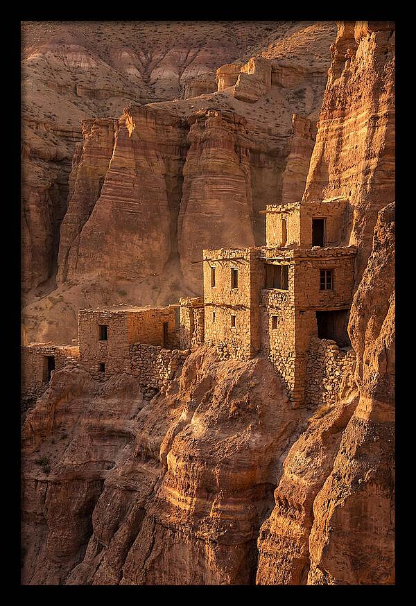 Bandelier Cliff Dwellings At Sunset