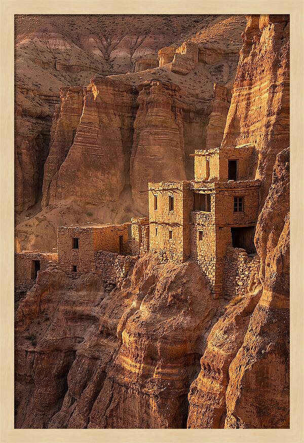 Bandelier Cliff Dwellings At Sunset