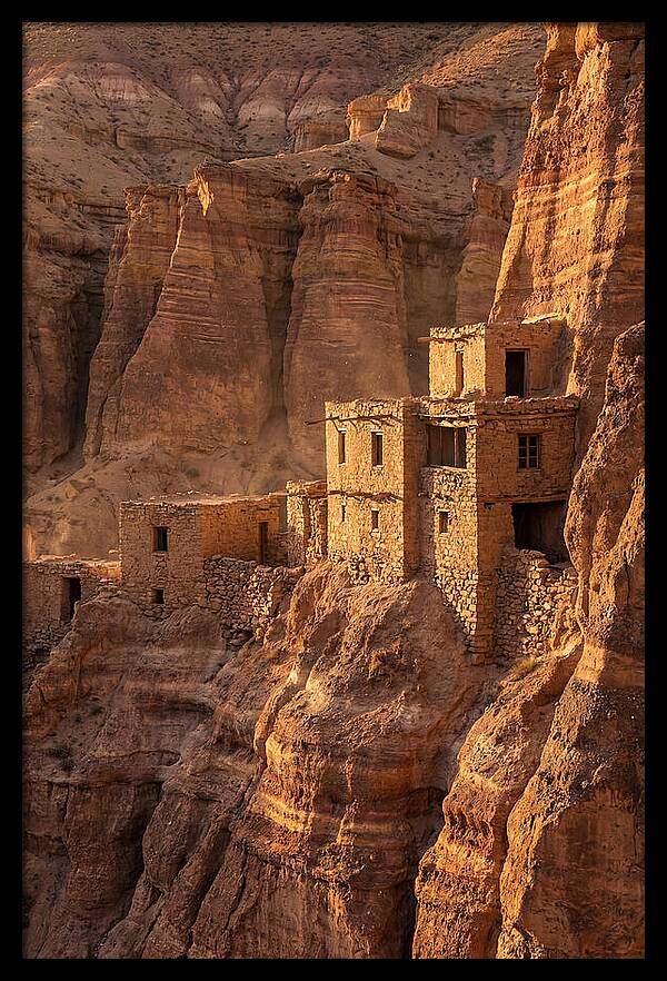 Bandelier Cliff Dwellings At Sunset