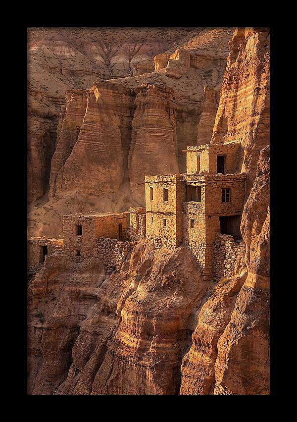 Bandelier Cliff Dwellings At Sunset