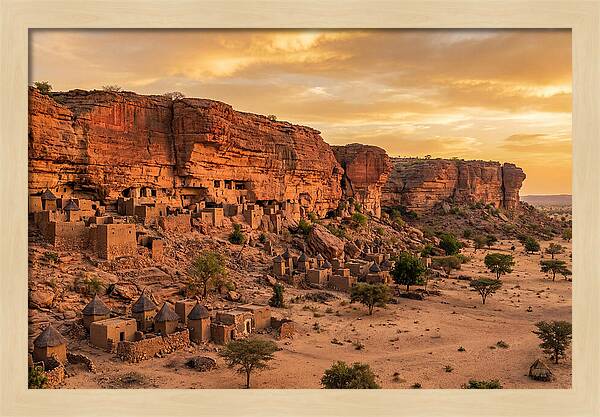 Bandiagara Escarpment At Golden Hour