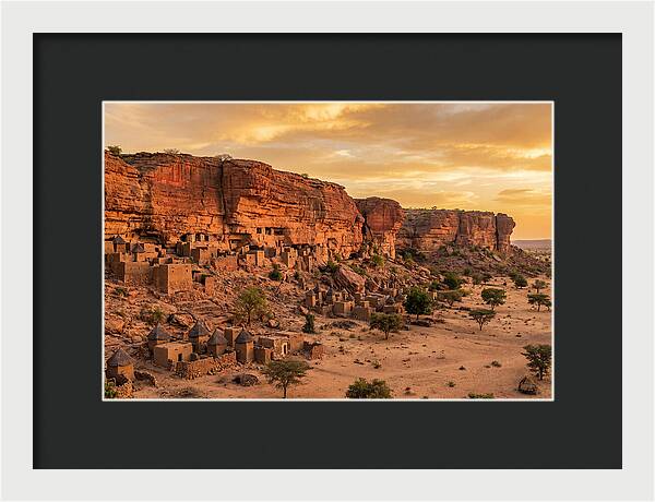 Bandiagara Escarpment At Golden Hour