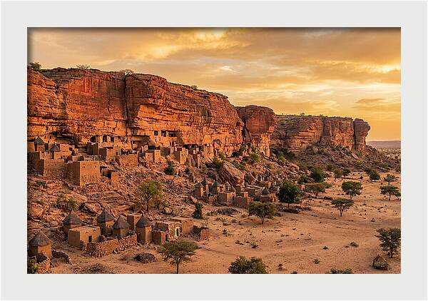 Bandiagara Escarpment At Golden Hour