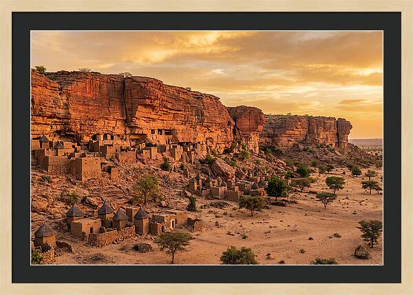 Bandiagara Escarpment At Golden Hour