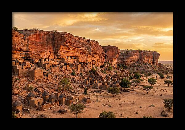 Bandiagara Escarpment At Golden Hour