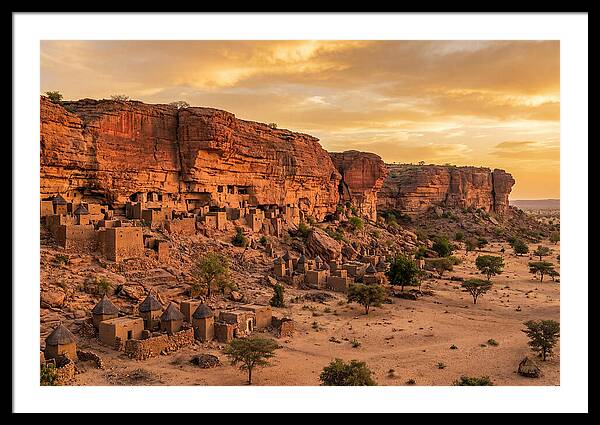 Bandiagara Escarpment At Golden Hour