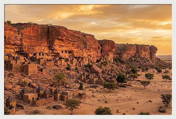 Bandiagara Escarpment At Golden Hour