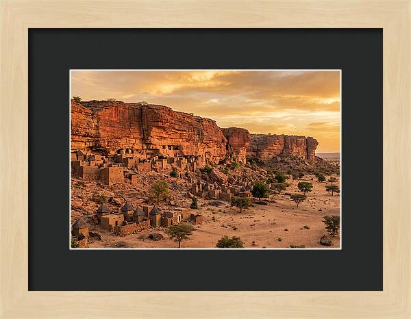Bandiagara Escarpment At Golden Hour