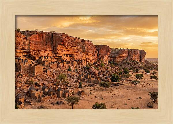 Bandiagara Escarpment At Golden Hour