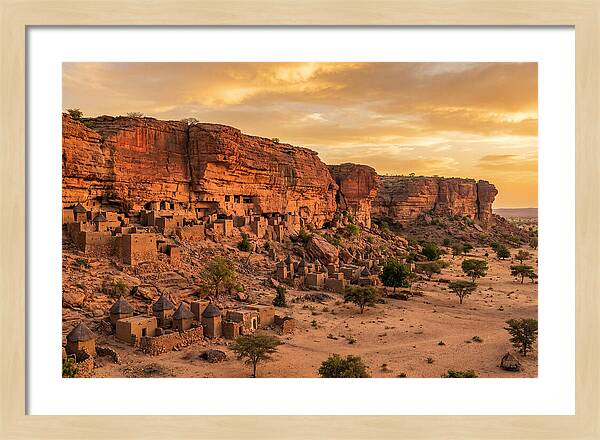 Bandiagara Escarpment At Golden Hour