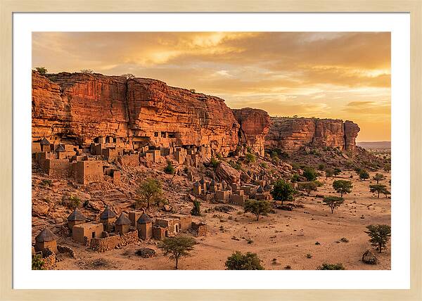 Bandiagara Escarpment At Golden Hour