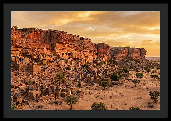Bandiagara Escarpment At Golden Hour