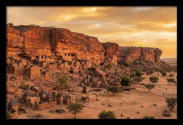 Bandiagara Escarpment At Golden Hour