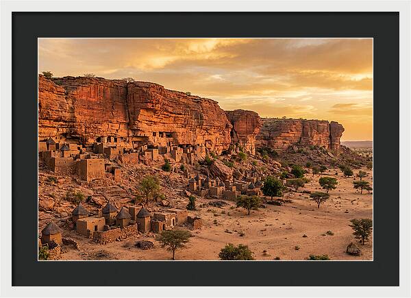 Bandiagara Escarpment At Golden Hour