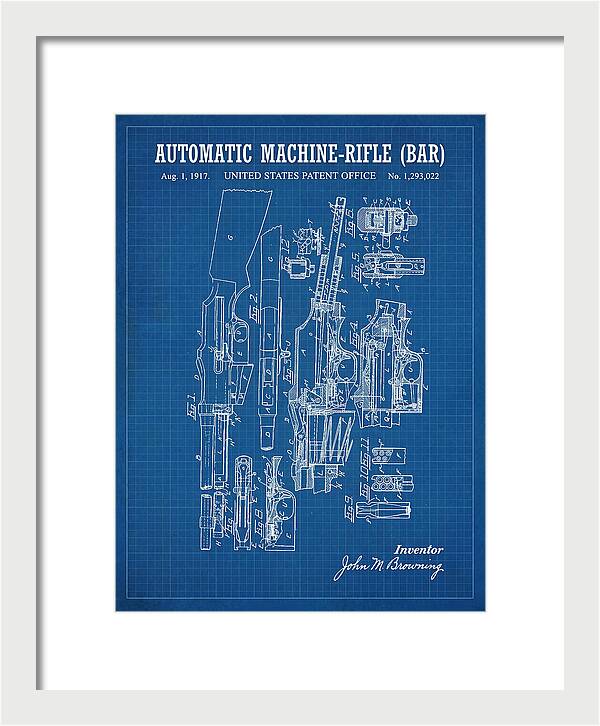 Bar Automatic Rifle Bar Blueprint Patent Us1293022
