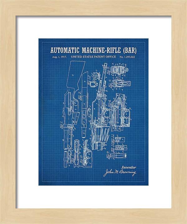 Bar Automatic Rifle Bar Blueprint Patent Us1293022