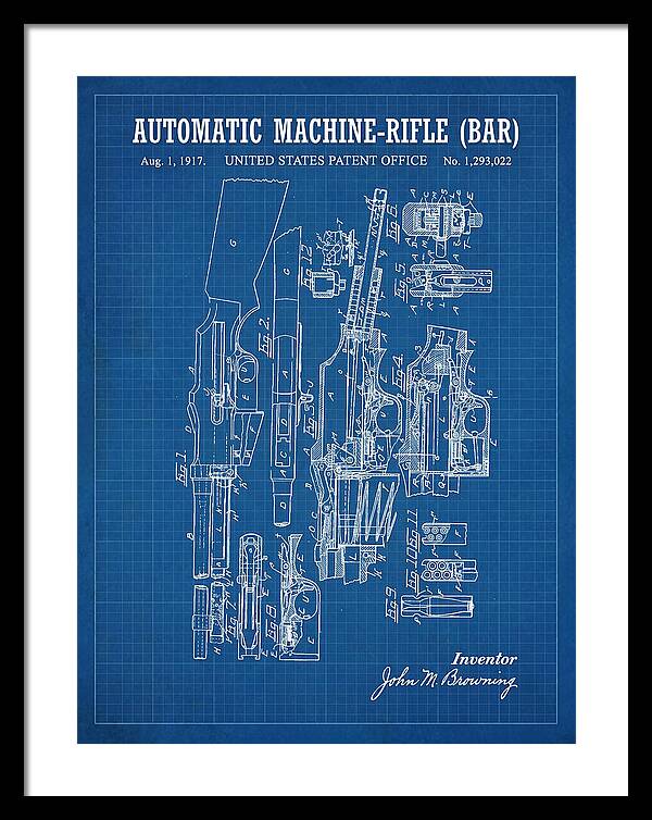 Bar Automatic Rifle Bar Blueprint Patent Us1293022