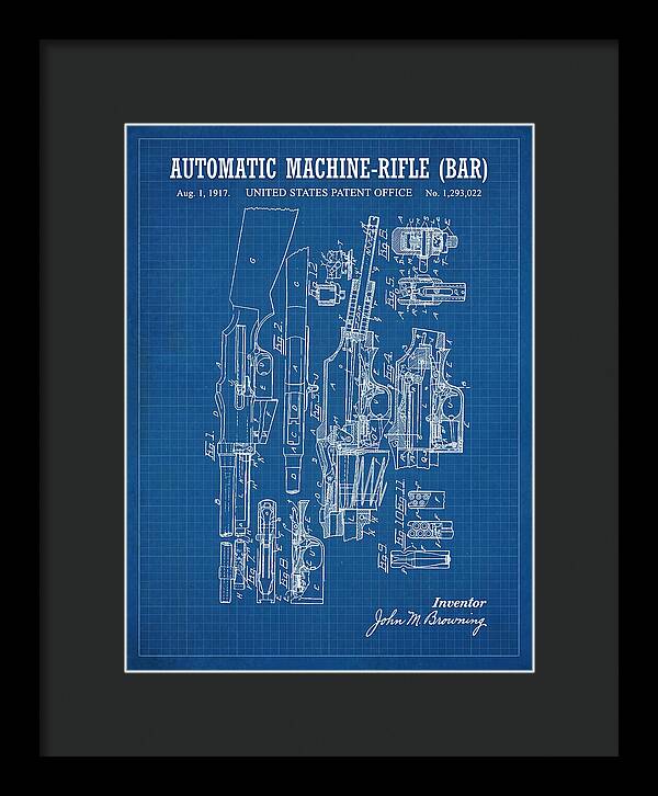 Bar Automatic Rifle Bar Blueprint Patent Us1293022