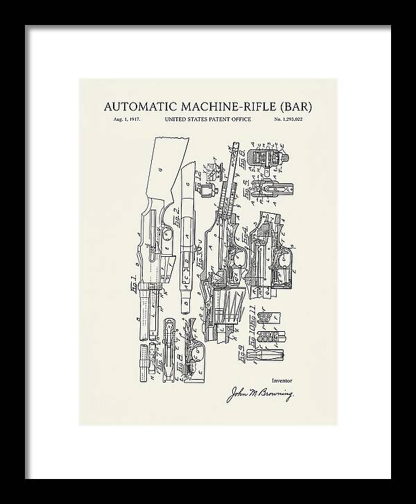 Bar Automatic Rifle Bar Minimalist Patent Us1293022