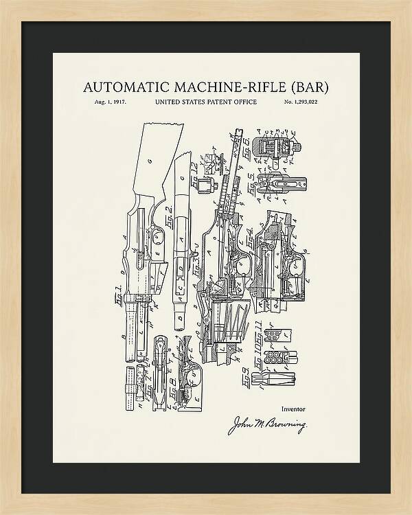 Bar Automatic Rifle Bar Minimalist Patent Us1293022
