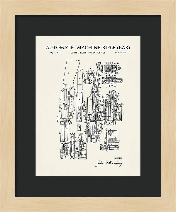 Bar Automatic Rifle Bar Minimalist Patent Us1293022