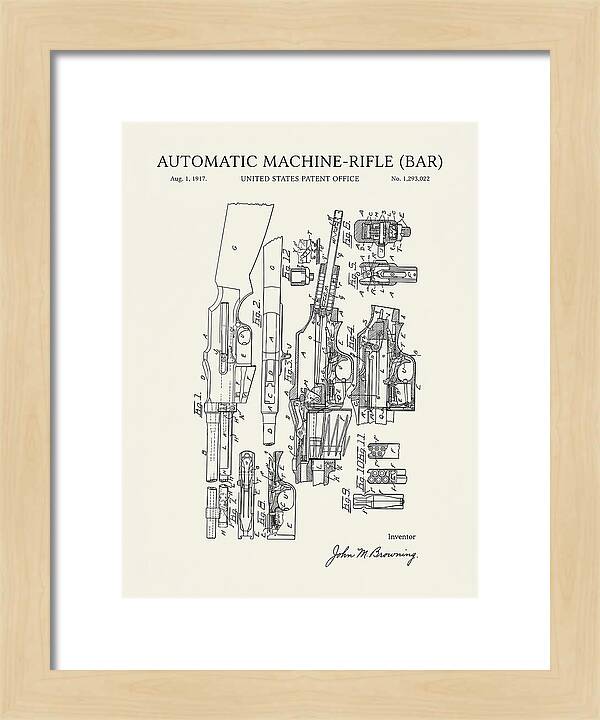 Bar Automatic Rifle Bar Minimalist Patent Us1293022