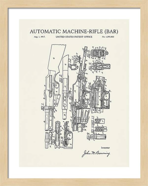 Bar Automatic Rifle Bar Minimalist Patent Us1293022